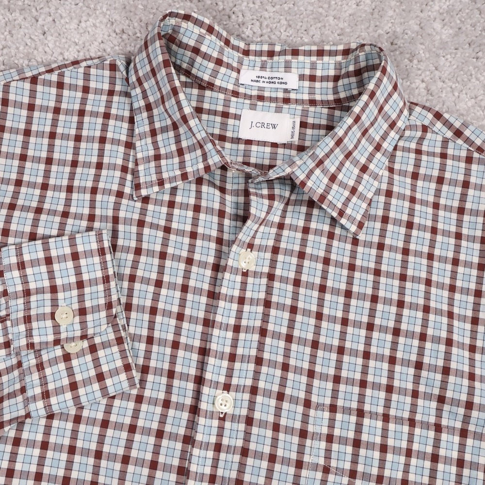 J. Crew Mens‎ Plaid Button Down Shirt Long Sleeve Casual Dress Shirt M 15-15 1/2